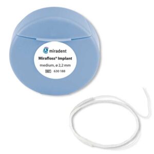 Zobu antibakteriāls diegs implantiem un tiltiem ‘’Mirafloss Implant” 2,2 mm