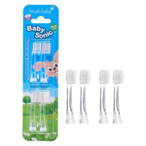 Brush-Baby BabySonic elektriskās zobu birstes maināmie uzgaļi 18-36 mēn. (4 gab.)