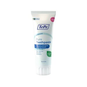 TEPE Pure zobu pasta jutīgai/sausai mutes gļotādai bez garšas, 75ml