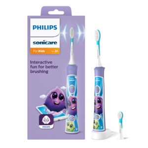 Philips Sonicare for Kids -  bērnu elektriskā zobu birste ar Bluetooth (2 uzgaļi) LILLĀ